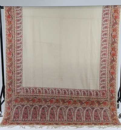 Lot 196 - Two printed Paisley design shawls, comprising:...
