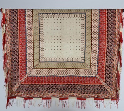 Lot 196 - Two printed Paisley design shawls, comprising:...