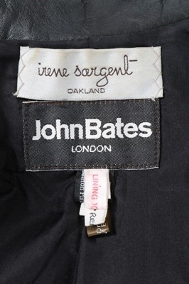 Lot 197 - A John Bates black leather jacket embroidered...