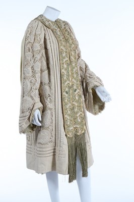 Lot 200 - A Blanche Lebouvier lace and embroidered wool...