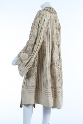 Lot 200 - A Blanche Lebouvier lace and embroidered wool...