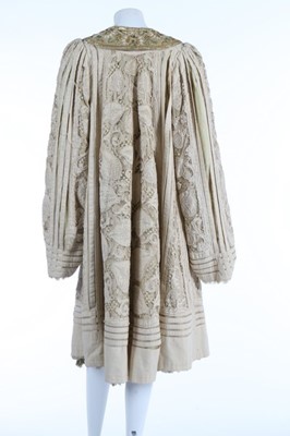 Lot 200 - A Blanche Lebouvier lace and embroidered wool...
