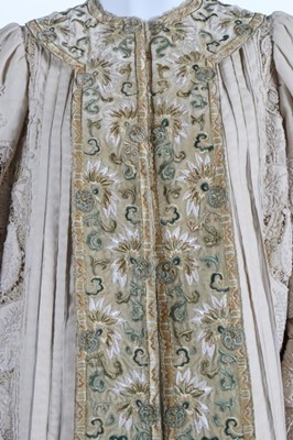 Lot 200 - A Blanche Lebouvier lace and embroidered wool...