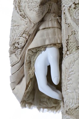 Lot 200 - A Blanche Lebouvier lace and embroidered wool...