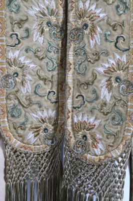 Lot 200 - A Blanche Lebouvier lace and embroidered wool...