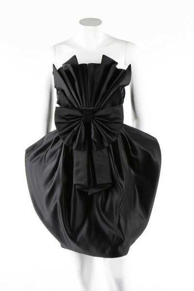 Lot 201 - A Thierry Mugler black satin cocktail dress,...