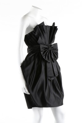 Lot 201 - A Thierry Mugler black satin cocktail dress,...