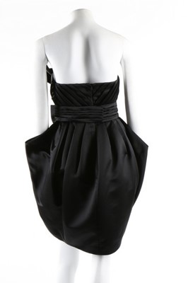 Lot 201 - A Thierry Mugler black satin cocktail dress,...