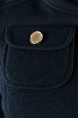 Lot 202 - A Courreges black wool suit, circa 1969, Paris...