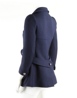 Lot 203 - A Courreges navy wool jacket, late 1960s,...