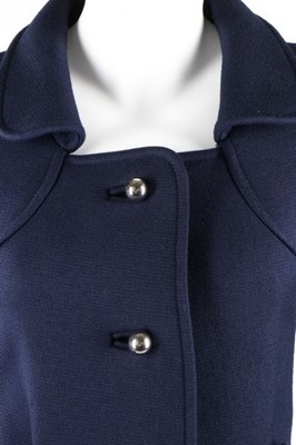 Lot 203 - A Courreges navy wool jacket, late 1960s,...