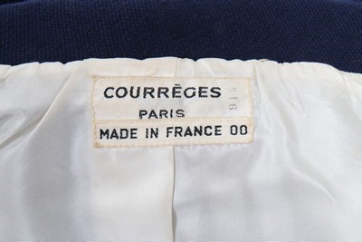 Lot 203 - A Courreges navy wool jacket, late 1960s,...