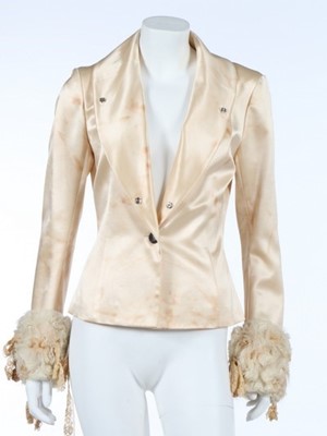 Lot 204 - A John Galliano ivory satin and tousled tulle...