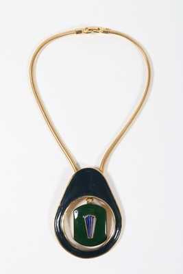 Lot 205 - A Pierre Cardin enamelled necklace, late 1960s,...