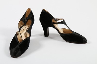 Lot 207 - Two pairs of shoes, comprising mid 1940s black...