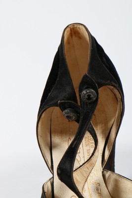 Lot 207 - Two pairs of shoes, comprising mid 1940s black...