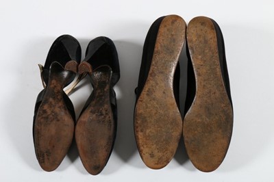 Lot 207 - Two pairs of shoes, comprising mid 1940s black...