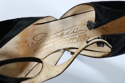 Lot 207 - Two pairs of shoes, comprising mid 1940s black...