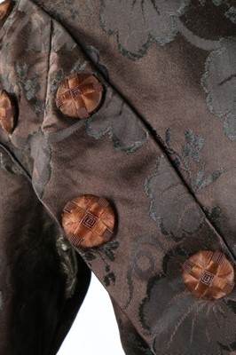 Lot 208 - A tartan taffeta gown with day and evening...