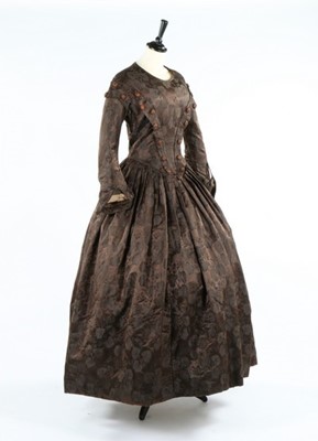 Lot 208 - A tartan taffeta gown with day and evening...