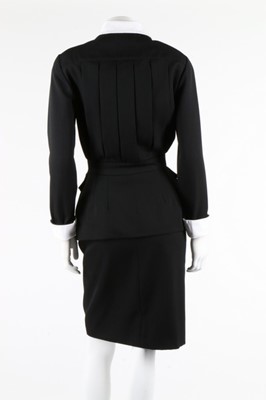 Lot 218 - A Chanel boutique black gabardine dinner dress,...