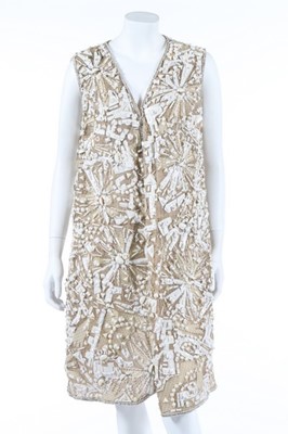 Lot 219 - An Alberto Fabiani couture black wool crepe...