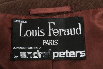 Lot 224 - A Louis Feraud brown wool coat, circa 1970,...