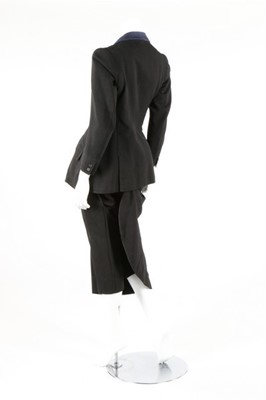 Lot 228 - A steel-grey wool riding habit, comprising:...