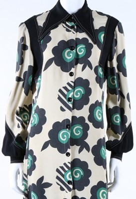 Lot 236 - An Ossie Clark/Celia Birtwell floral moss...