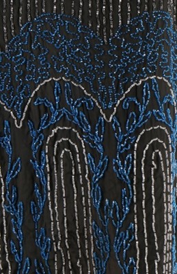 Lot 237 - A beaded black crepe de chine flapper dress,...
