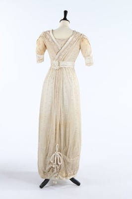 Lot 245 - A sage green velvet `visite', circa 1885, with...