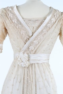 Lot 245 - A sage green velvet `visite', circa 1885, with...