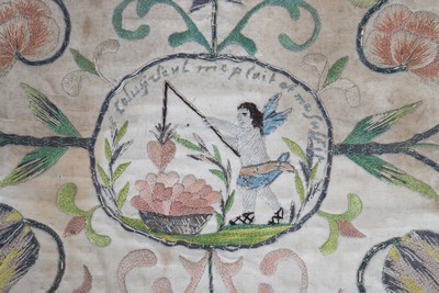 Lot 248 - An embroidered love token wallet, French, late...