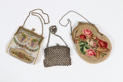 Lot 252 - Six evening purses, 1920s-30s, with decorative...