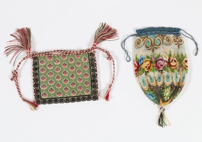 Lot 253 - An embroidered reticule circa 1830-50, of...