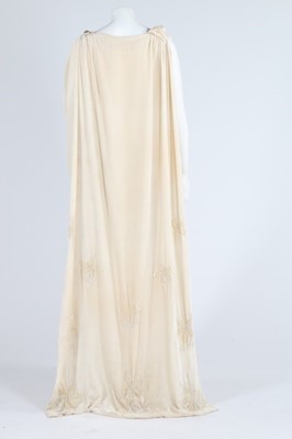 Lot 268 - A velvet bridal/presentation gown, early 1920s,...