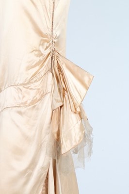 Lot 268 - A velvet bridal/presentation gown, early 1920s,...