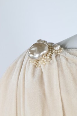 Lot 268 - A velvet bridal/presentation gown, early 1920s,...