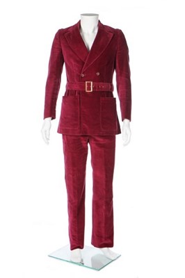 Lot 231 - A John Stephen burgundy-pink velvet suit, 1964,...