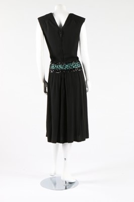 Lot 274 - A Gaston couture black crepe dinner dress,...