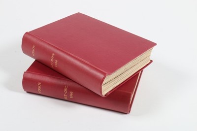 Lot 282 - British Vogue, 1960, complete run bound in two...