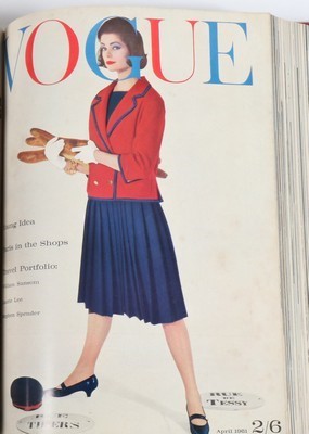 Lot 283 - British Vogue, 1961, complete run bound in two...