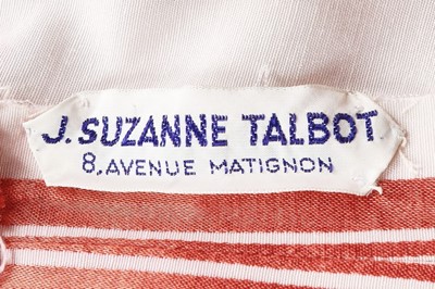Lot 24 - A Suzanne Talbot couture striped rayon moiré...
