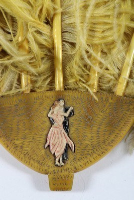 Lot 309 - Three ostrich feather fans, late 20s-early 30s,...