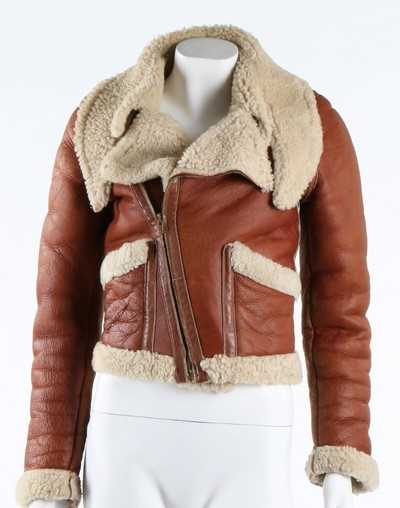 Lot 322 - A Vivienne Westwood tan sheepskin aviator...