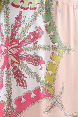 Lot 60 - An Emilio Pucci printed silk and pink lace...