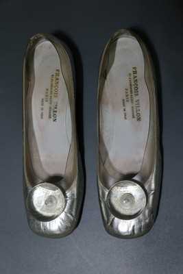 Lot 39 - A pair of Francois Villon futuristic silver...
