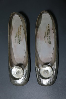 Lot 39A - A pair of Francois Villon futuristic silver...