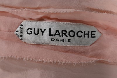 Lot 99 - A Guy Laroche couture pink beaded sheath,...