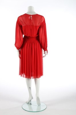 Lot 100 - A Marc Bohan for Christian Dior couture red...